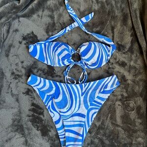 Blue Swirl Aurelle Bikini Set